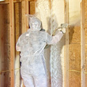 thermoseal contractor spraying foam in interior walls